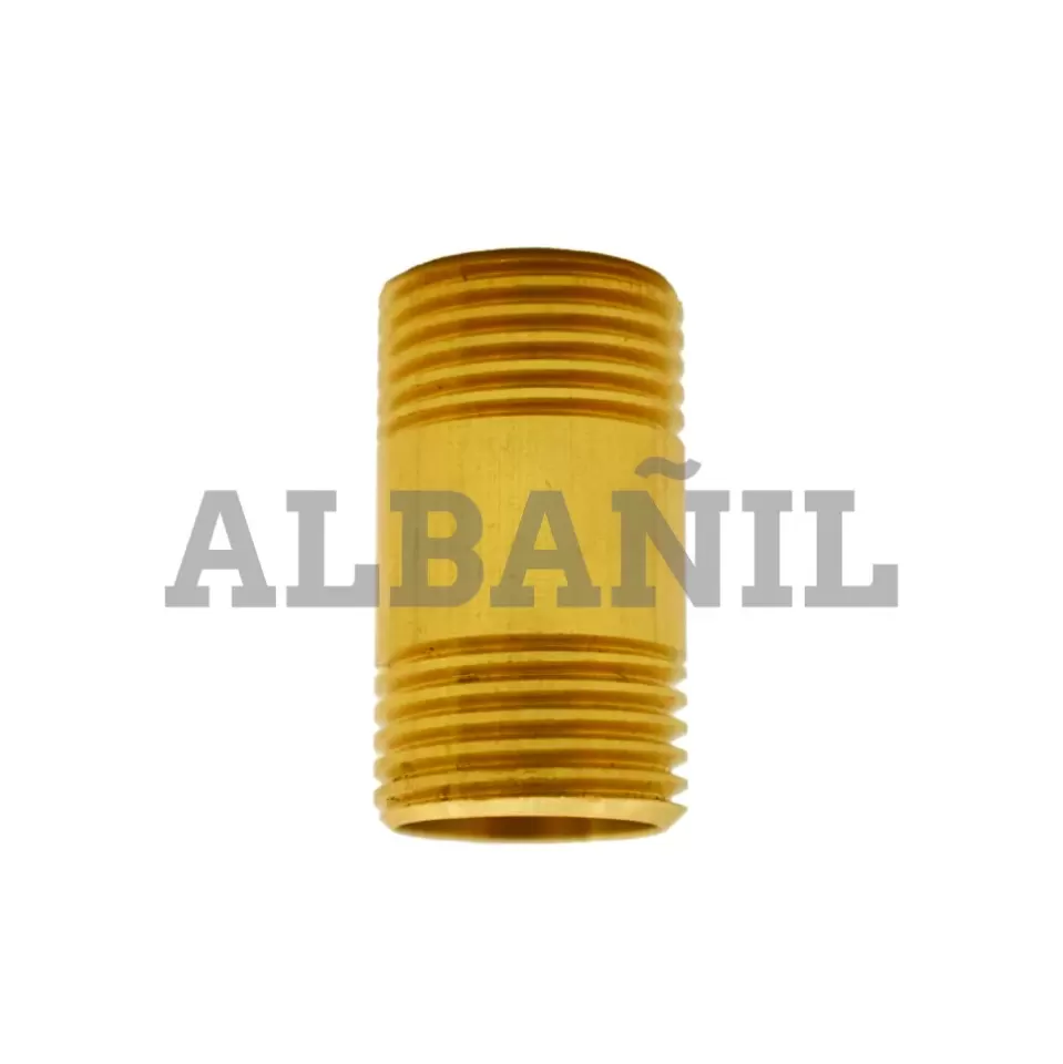 NIPLE 1/2" X 2" BRONCE