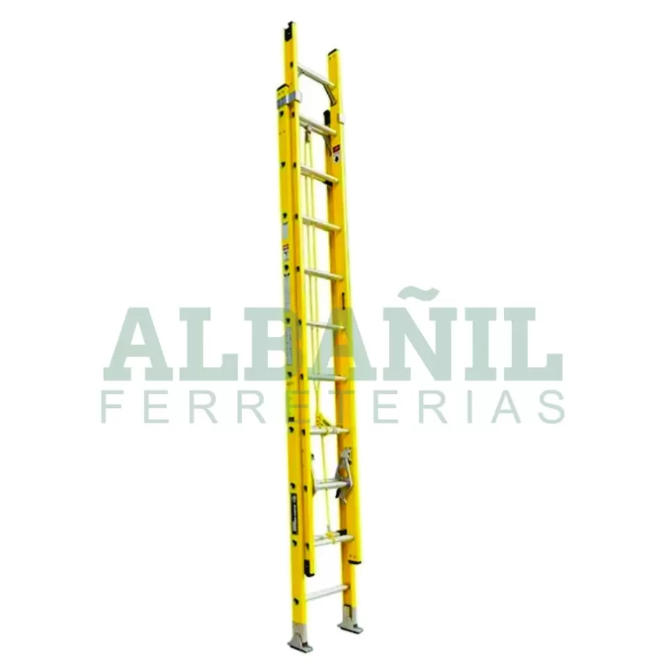 ESCALERA TELESCOPICA 20 PASOS FIBRA DE VIDRIO